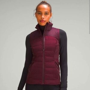Lululemon Down For It All Vest, Burgandy Sz. 6